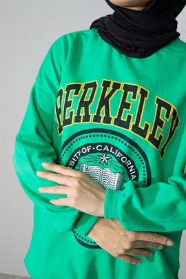 Berkeley Baskılı Sweatshirt Yeşil