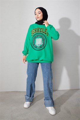 Berkeley Baskılı Sweatshirt Yeşil
