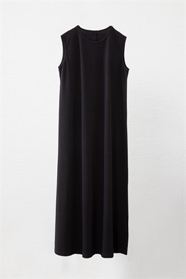 Uzun Kolsuz İçlik Elbise Siyah - Moda AlaUzun Kolsuz İçlik Elbise Siyah