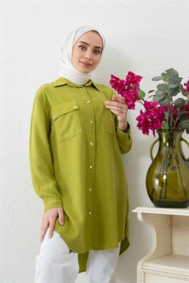 Tesettür Triko Tunik Modelleri ve Fiyatları | Yıldızlı Tansel Tunik Yağ YeşiliYıldızlı Tansel Tunik Yağ Yeşili
